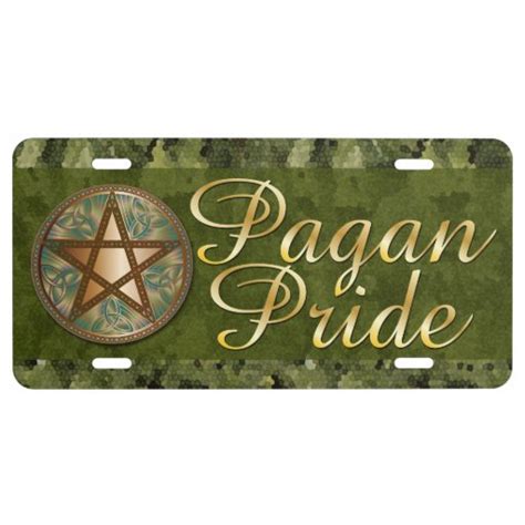 Wiccan license plate frame